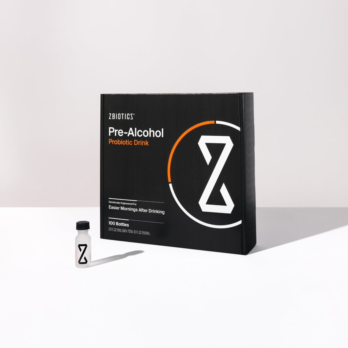 Closed view of ZBiotics Pre-Alcohol Bulk 100-Pack